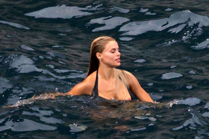 Brooks Nader Exposed Nipple Boob Slip Capri