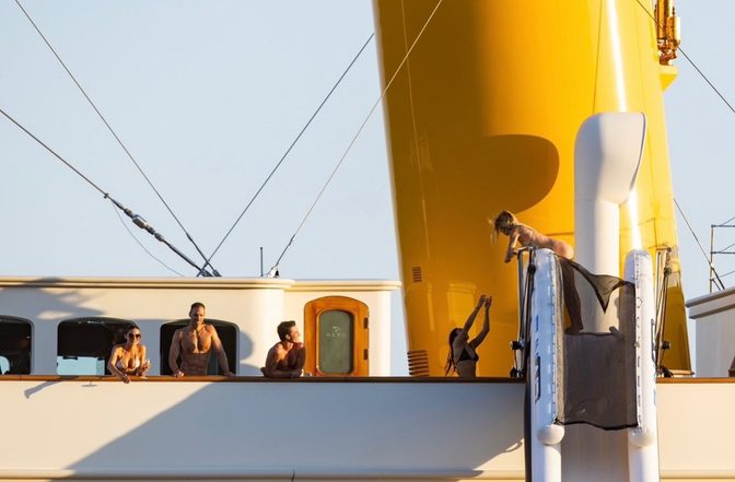 Brooks Nader Silver Bikini Boobs Ass Yacht