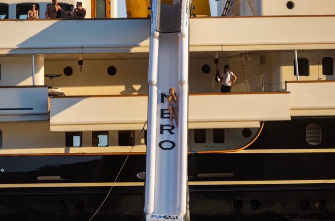 Brooks Nader Silver Bikini Boobs Ass Yacht