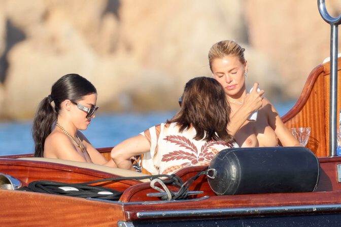 Brooks Nader Topless Sardinia Yacht Bare Breasts
