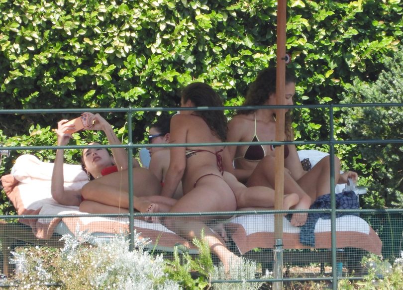 Dua Lipa Sexy Ass Thong Bikini Topless Sunbathing