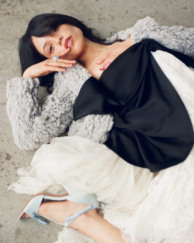Jenna Ortega Braless Sheer Lace Esquire Outtakes