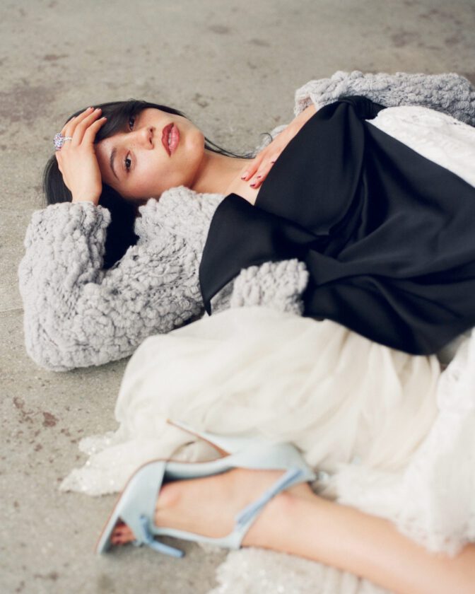Jenna Ortega Braless Sheer Lace Esquire Outtakes