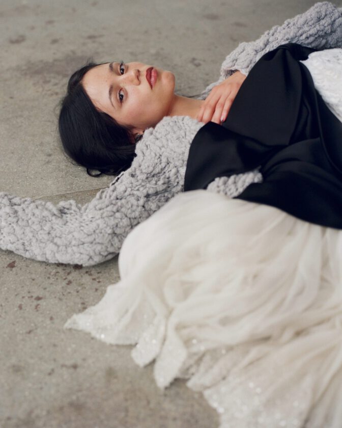 Jenna Ortega Braless Sheer Lace Esquire Outtakes