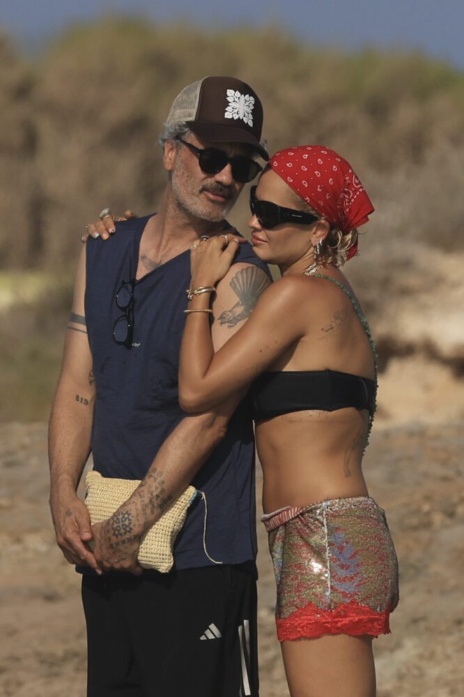 Rita Ora Sexy Bikini Juicy Ass Snakeskin Thong Ibiza