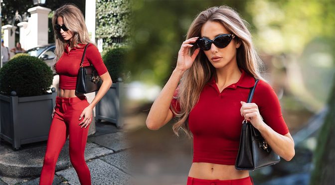 Alix Earle’s Red Hot Milan Stroll Puts Those Full Curves on Blast