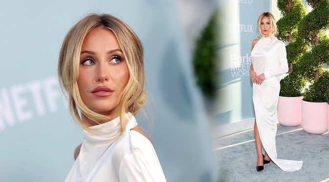 Alix Earle Steals the Show in a Barely-There White Slit Dress at Earle Meets World Premiere