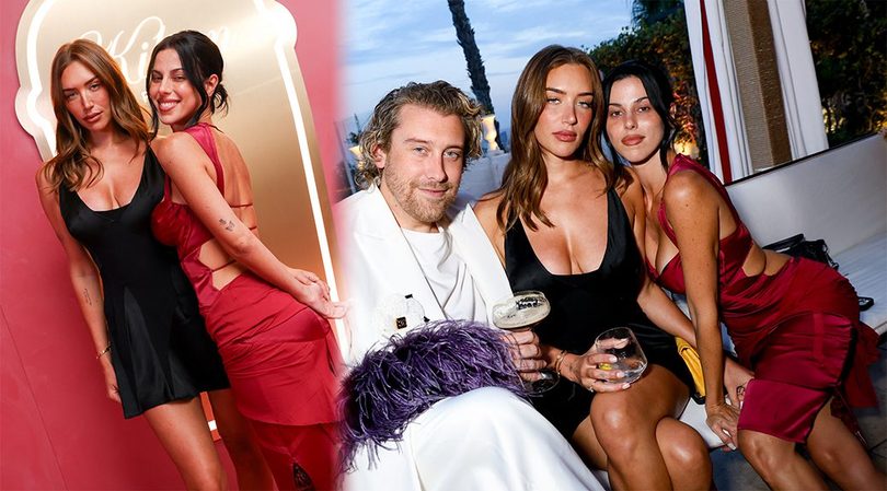 Stassie Baby Shows Off Major Cleavage in Micro Black Mini Dress at LA Dinner Party