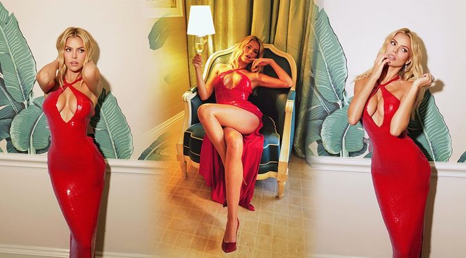 Brooks Nader’s Massive Cleavage and Endless Legs Dominate Amber Asaly’s Red-Hot Emmys Night Gallery