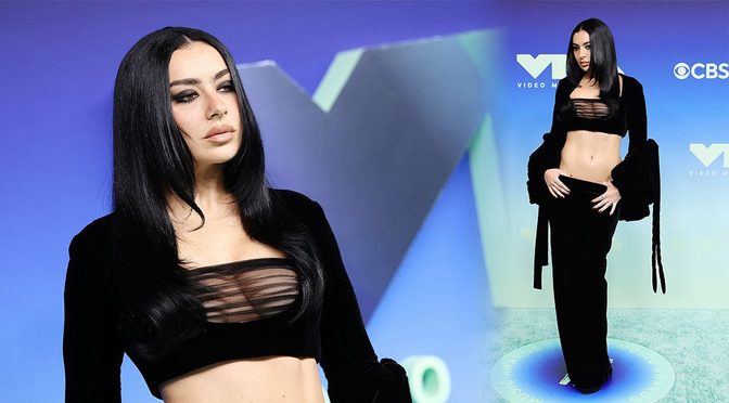 Charli Xcx Braless Nipslip