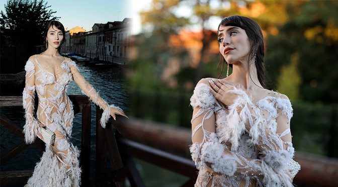 Caylee Cowan Turns Heads in Venice with a Mind-Blowing Naked Dress at amfAR Gala