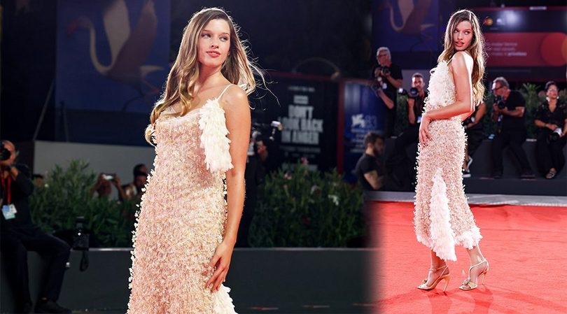 Ever Anderson Stuns in Textured Fringe Dress at Venice Film Festival Premiere