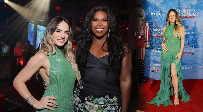 JoJo Levesque Flashes Sideboob and Endless Legs in That Sparkly Green Dress at Christmas in September
