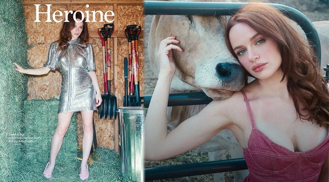 Joey King Braless and Bare in the Hay for Heroine, Nipples and Curves Out Among the Animals