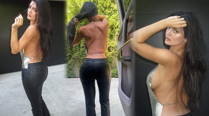 Kylie Jenner’s Bare Back and Leather-Wrapped Ass Steal Every Frame