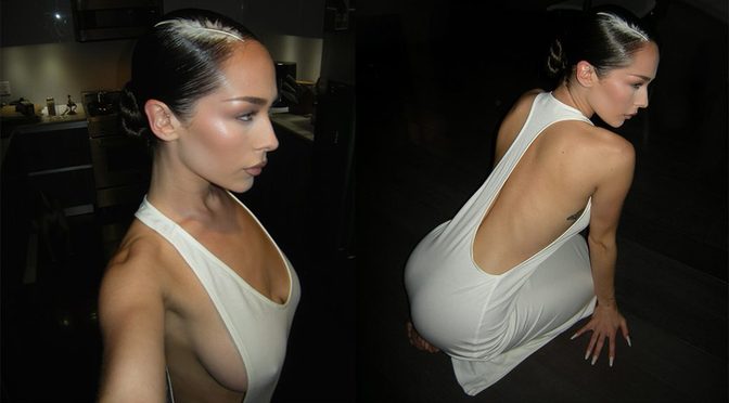Maeta’s Barely-There White Jumpsuit Puts Her Breasts, Ass and Open Back on Full Display