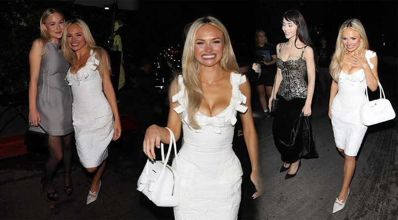 Natalie Alyn Lind Stuns in White Textured Dress at Vas J. Morgan’s Emmys After-Party