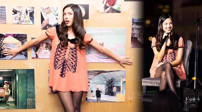 Olivia Rodrigo Stuns at LA Grammy Museum Preview in Sheer Black Stockings