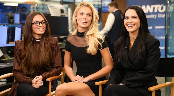 Brooks Nader Joins Sisters Grace Ann and Mary Holland in NYC for Cantor Fitzgerald Charity Day