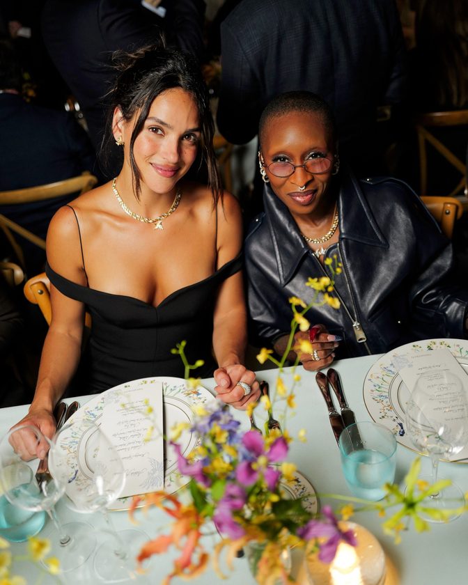 Adria Arjona Cleavage Black Bodycon Dress Tiffany Dinner Paris