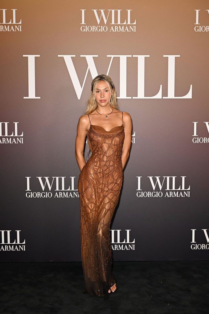 Alexis Ren Armani Beauty I Will Event Venice Gown