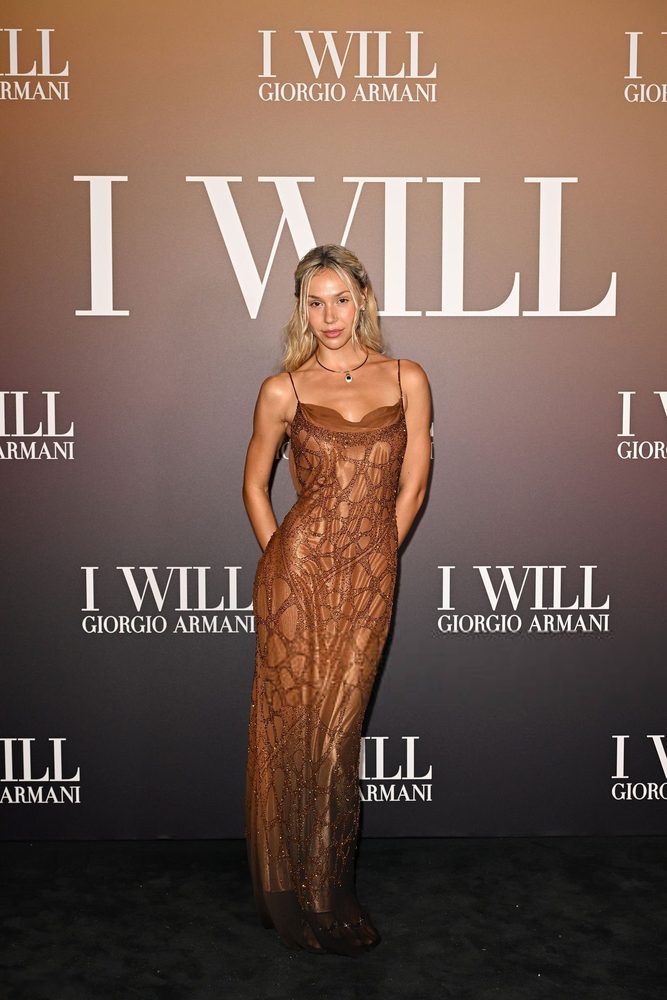 Alexis Ren Armani Beauty I Will Event Venice Gown