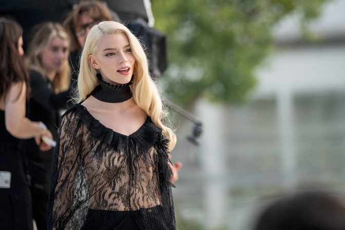 Anya Taylor Joy See Through Lace Bare Breasts Dior Front Row