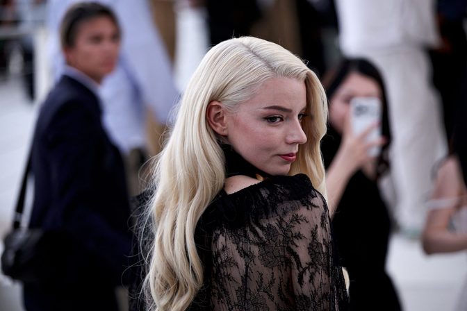 Anya Taylor Joy See Through Lace Bare Breasts Dior Front Row