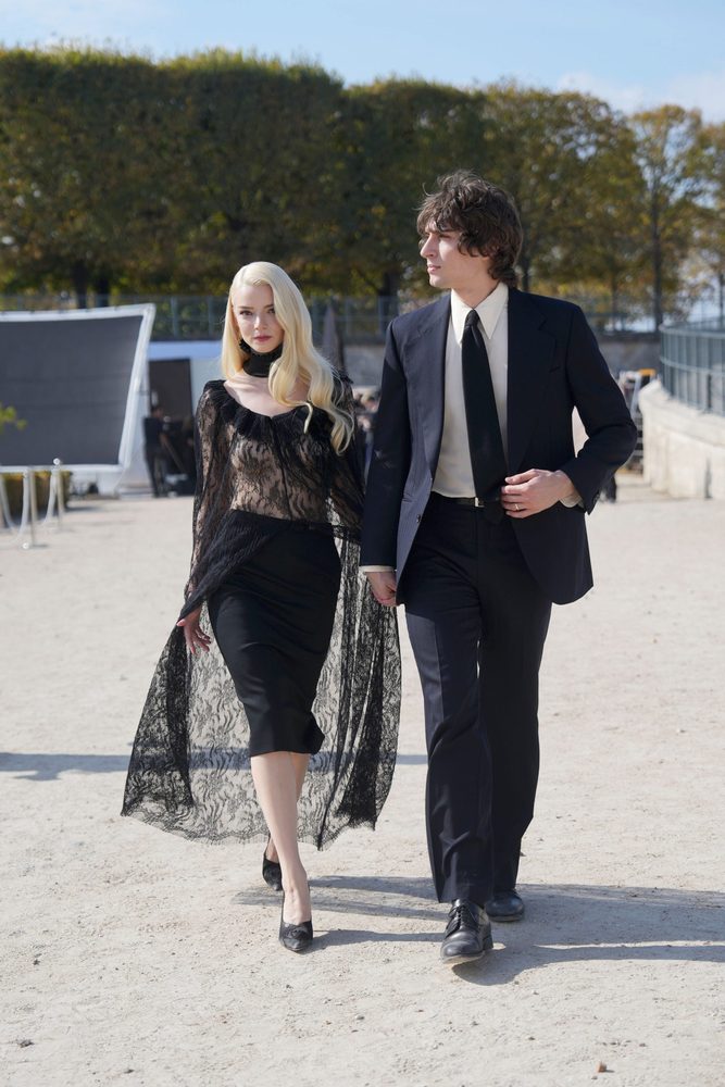 Anya Taylor Joy See Through Lace Bare Breasts Dior Front Row