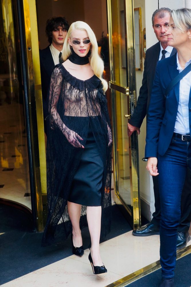 Anya Taylor Joy See Through Lace Bare Breasts Dior Front Row