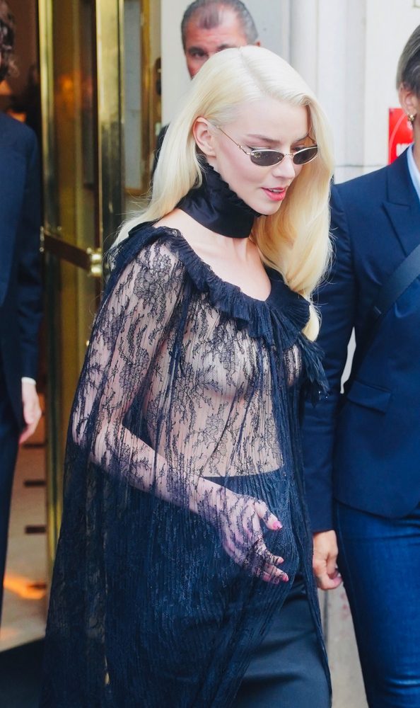 Anya Taylor Joy See Through Lace Bare Breasts Dior Front Row