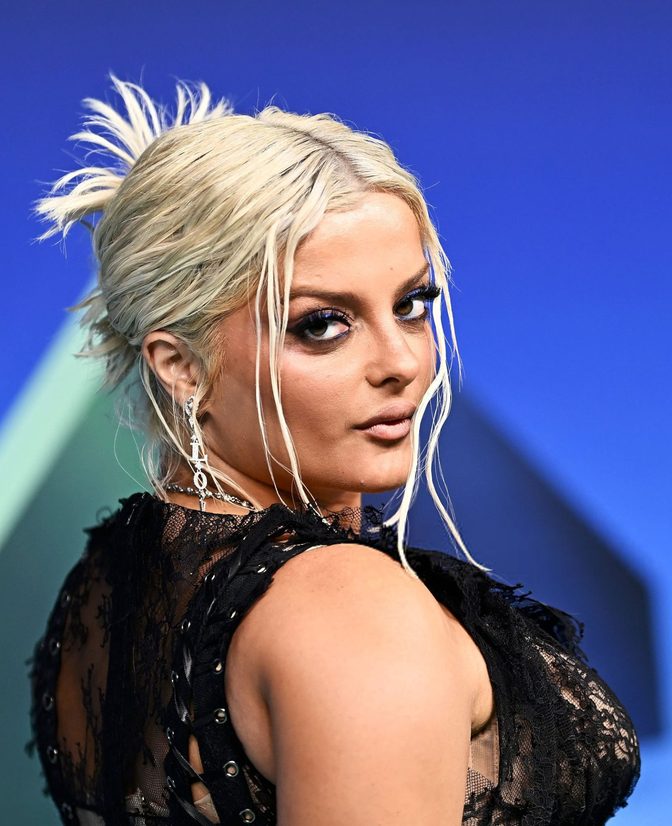 Bebe Rexha Huge Boobs Sheer Lace Corset Mtv Vmas