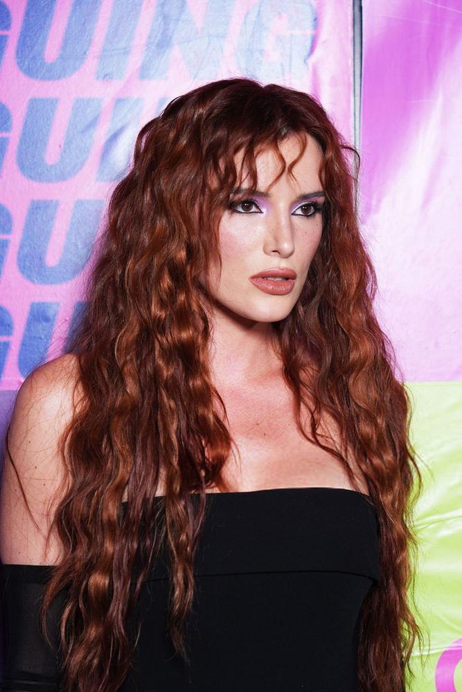 Bella Thorne Black Mini Dress Stockings Kiko Milano Party