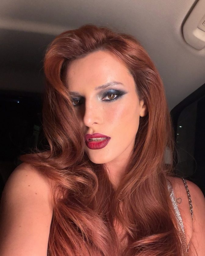 Bella Thorne Silver Sequin Mini Long Legs Cleavage Car