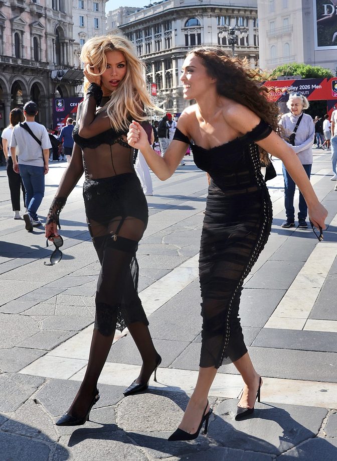Brooks Nader Grace Ann Sheer Black Lace Milan Duomo