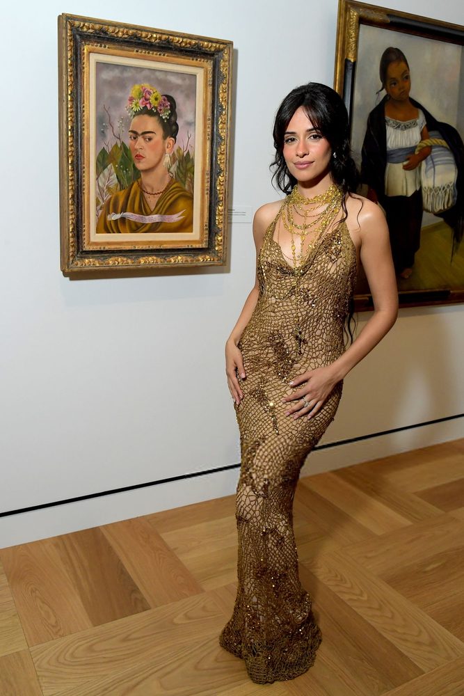 Camila Cabello Sheer Gold Gown Lucas Museum Opening