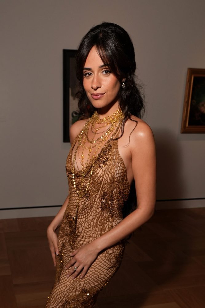 Camila Cabello Sheer Gold Gown Lucas Museum Opening