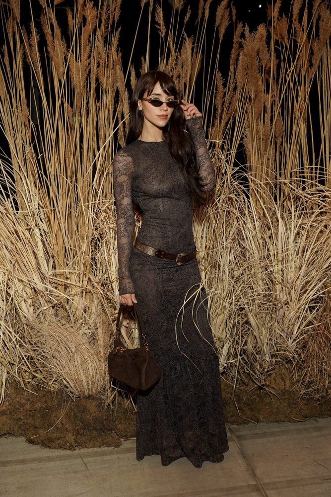 Caylee Cowan See Through Lace Boobs Ass Etro Milan Show
