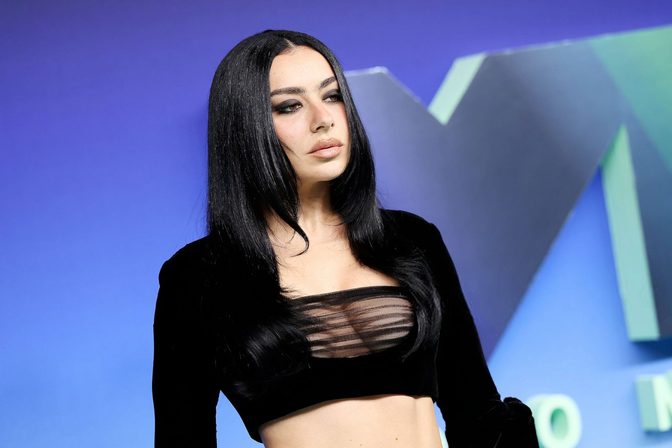 Charli Xcx Braless Nipslip Sheer Top Vmas