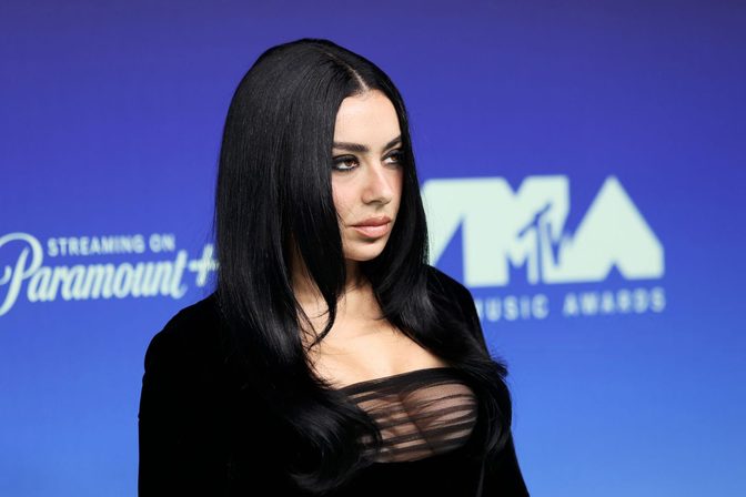 Charli Xcx Braless Nipslip Sheer Top Vmas