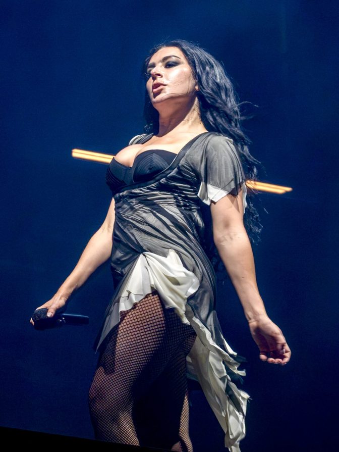 Charli Xcx Cleavage Fishnets Big Boobs Philly Concert