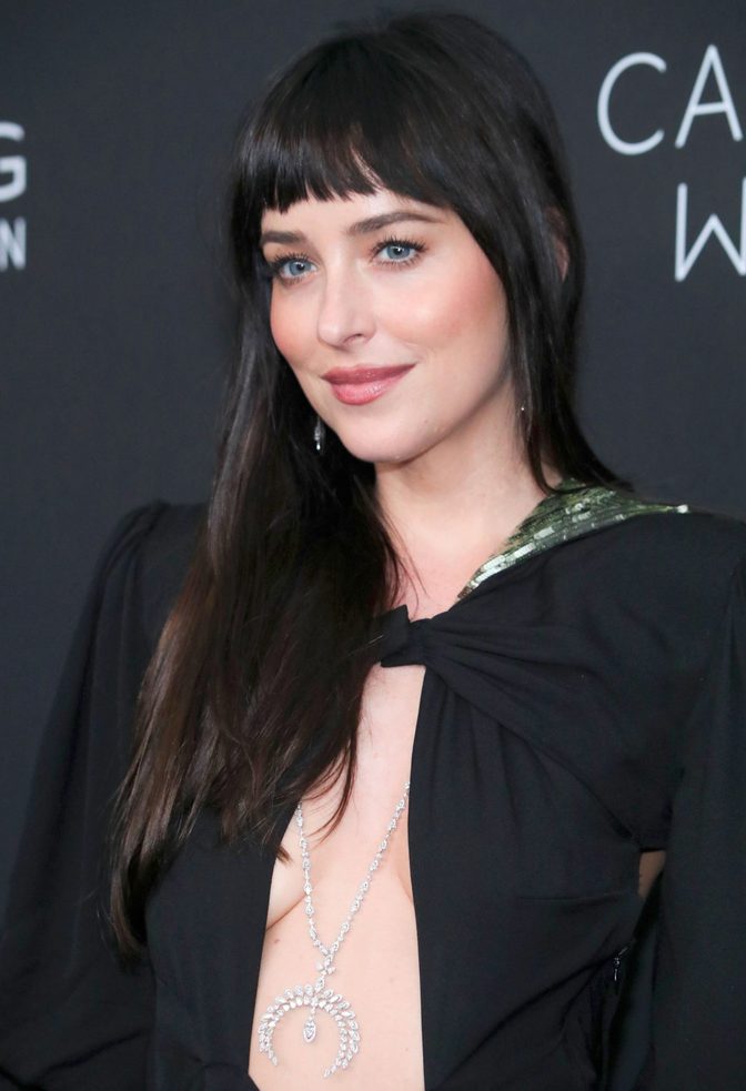 Dakota Johnson Braless Valentino Cutout Gown Sexy Red Carpet