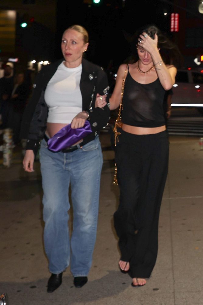 Dakota Johnson Sheer Tank Boobs Nipples Braless Nyc