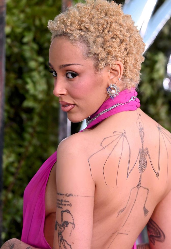 Doja Cat Sheer Pink Dress Bare Boobs Lucas Museum