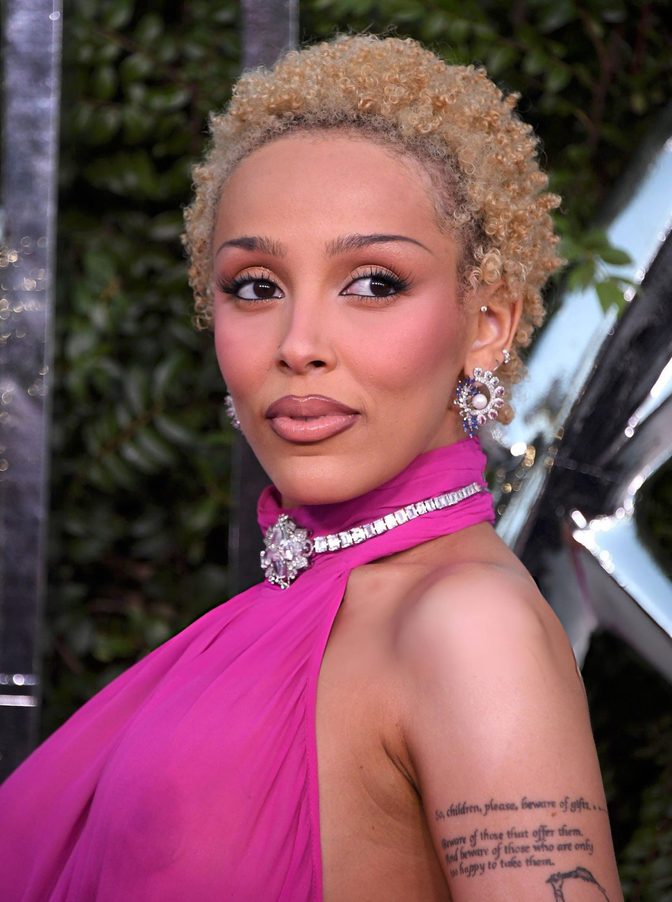 Doja Cat Sheer Pink Dress Bare Boobs Lucas Museum