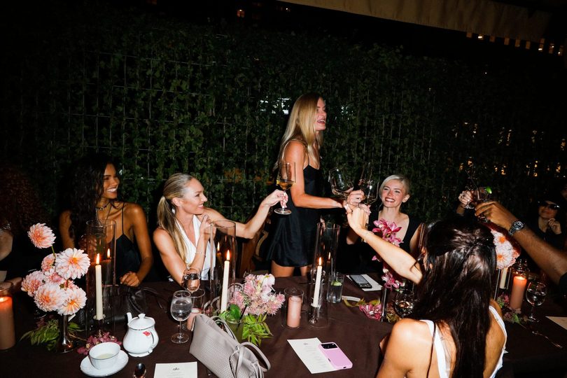 Hayes Warner Sexy Dress Legs Cleavage Nyfw