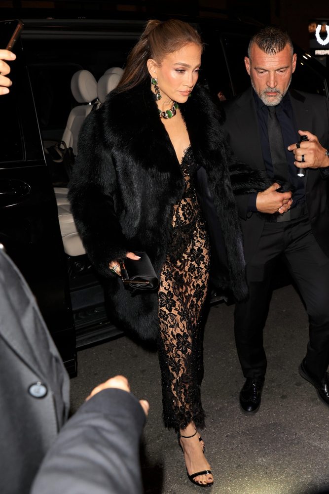 Jennifer Lopez Big Booty Sheer Lace Thong Dolce Gabbana After Party