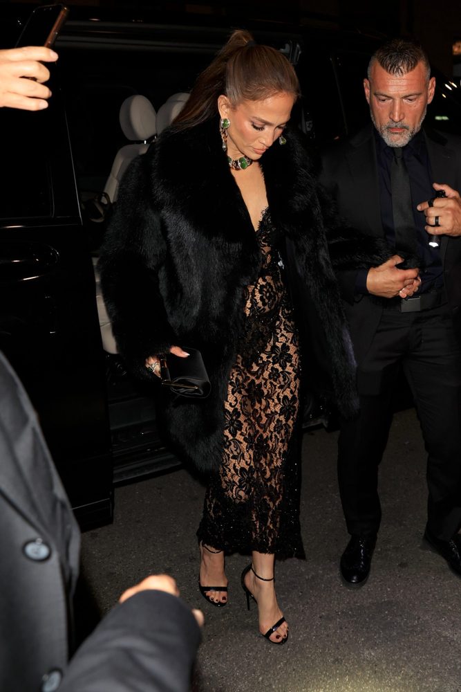 Jennifer Lopez Big Booty Sheer Lace Thong Dolce Gabbana After Party