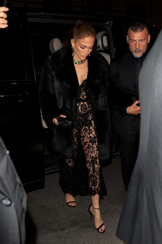 Jennifer Lopez Big Booty Sheer Lace Thong Dolce Gabbana After Party