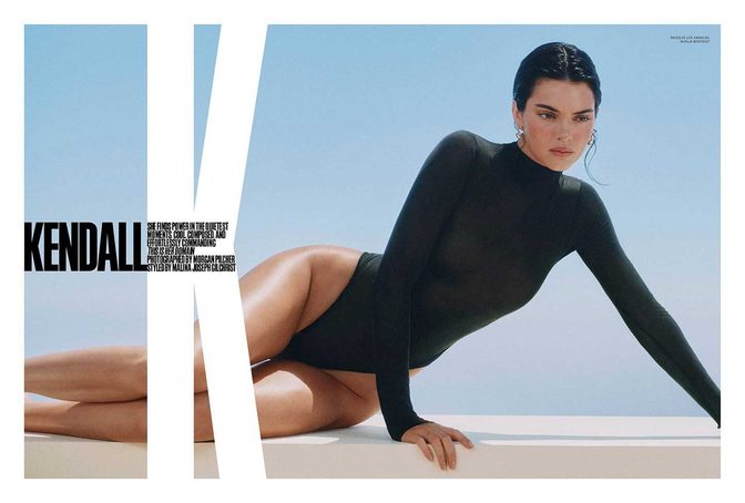 Kendall Jenner Bare Thighs High Slit Dress Revolve Magazine Issue One